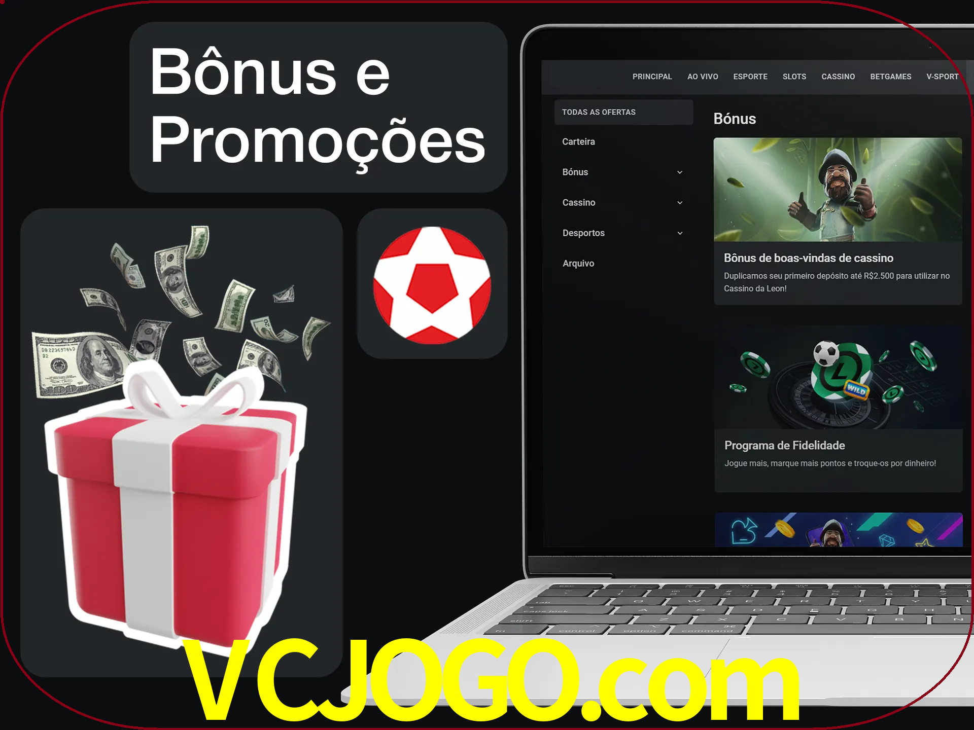 Verifique se há novos bônus e promoções.